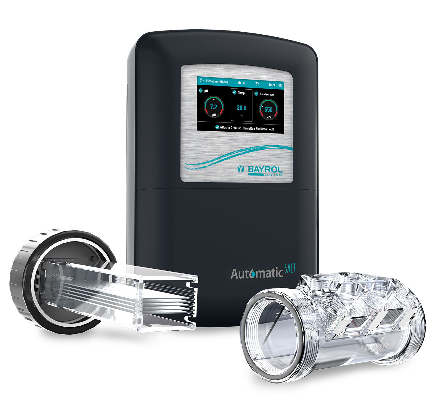 BAYROL Automatic Salt AS7 Pool Salzelektrolysesystem inkl. WLAN, pH- & Rx-Messung Modell 2023 BAYROL Automatic Salt AS7 Pool Salzelektrolysesystem inkl. WLAN, pH- & Rx-Messung Modell 2023